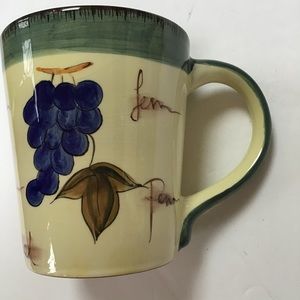 Italian Tuscan Grape Mug NWOT